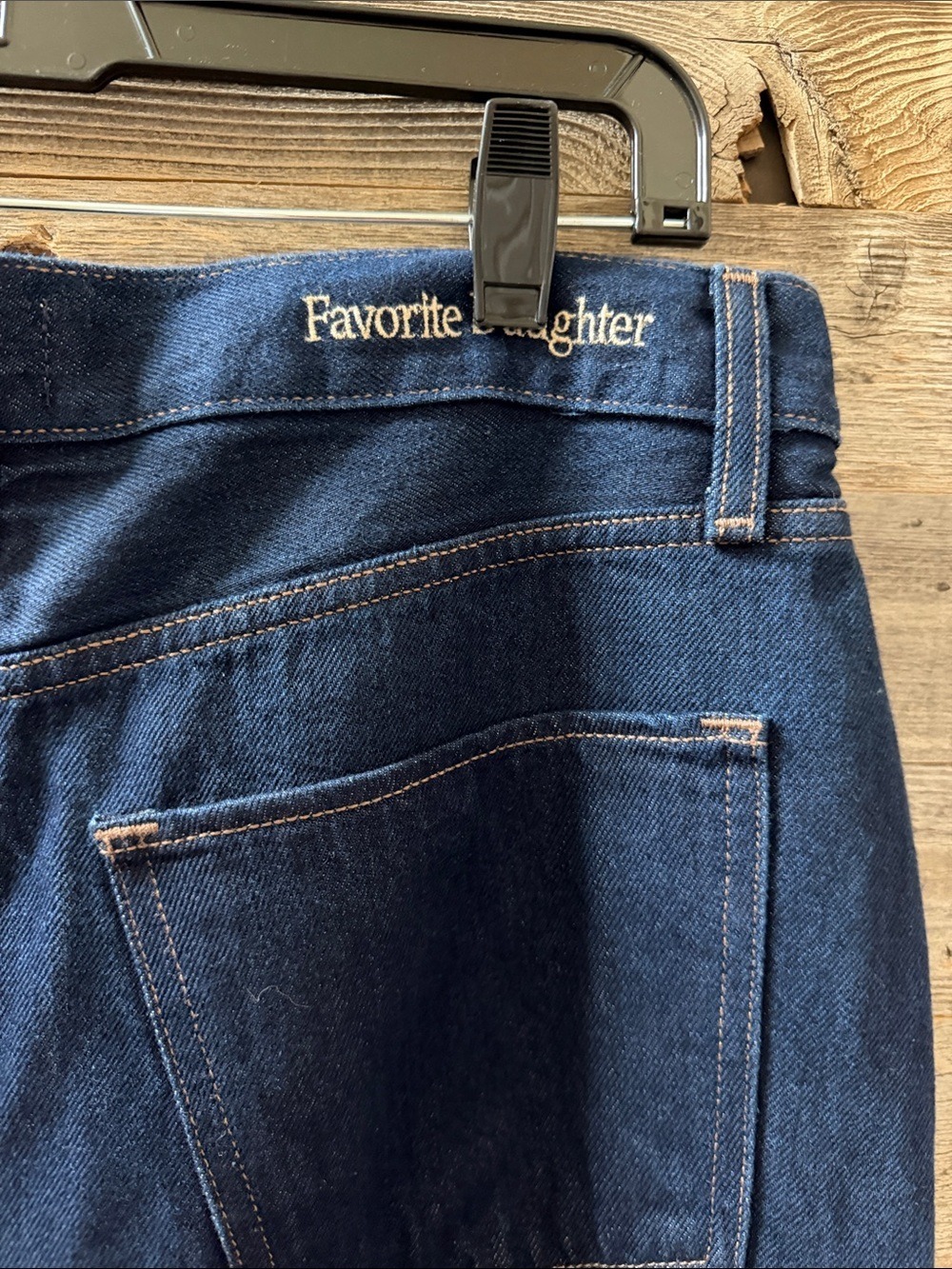 Favorite Daughter Sunny Denim Maxi Skirt Dark Wash Button Fly Size 28 NWT - Picture 4 of 10
